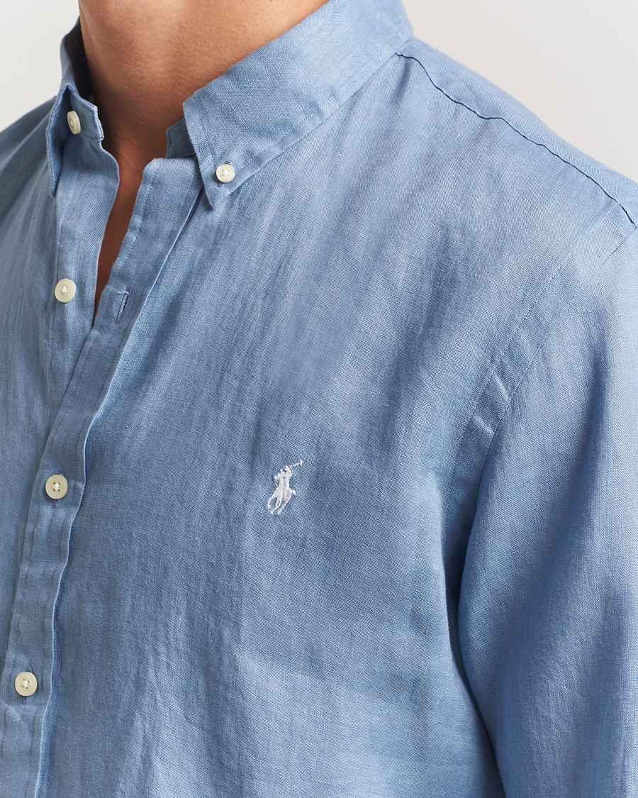Herr | Skjortor | Polo Ralph Lauren | Slim Fit Linen Shirt Channel Blue