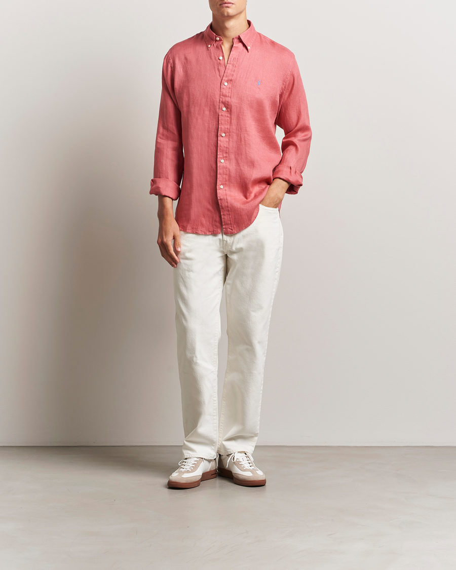 Herr | Skjortor | Polo Ralph Lauren | Slim Fit Linen Shirt Adirondack Berry