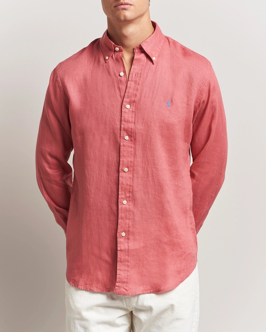 Herr | Skjortor | Polo Ralph Lauren | Slim Fit Linen Shirt Adirondack Berry