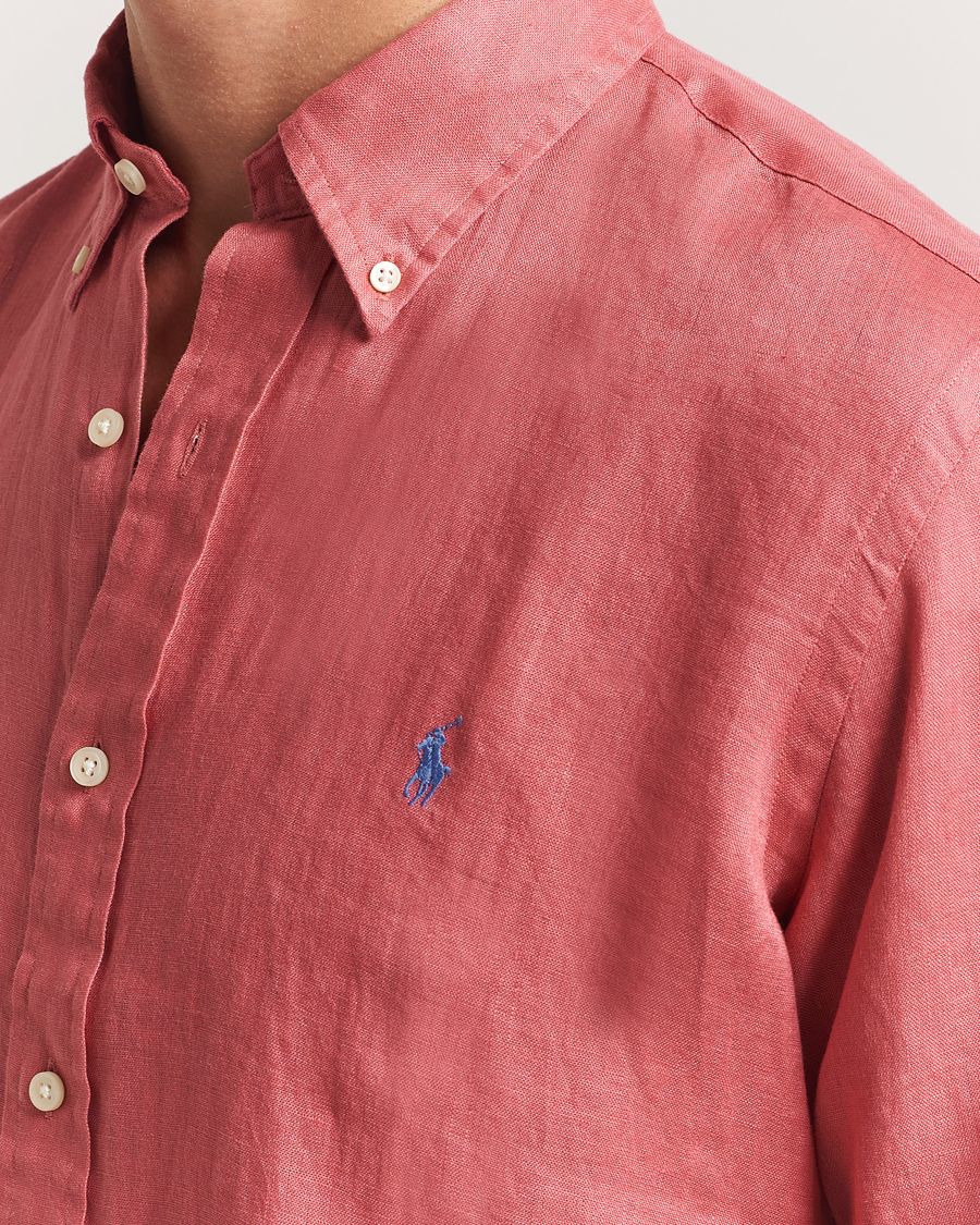 Herr | Skjortor | Polo Ralph Lauren | Slim Fit Linen Shirt Adirondack Berry