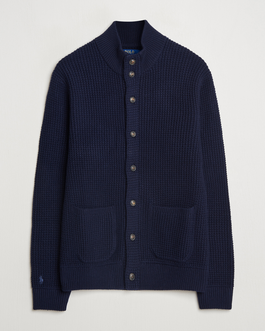 Herr | Tröjor | Polo Ralph Lauren | Cotton/Wool Button Cardigan Hunter Navy