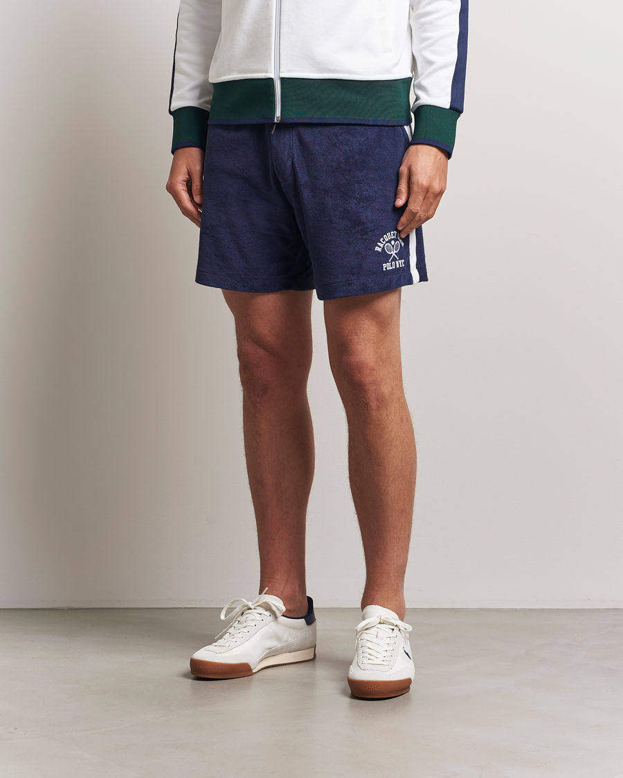 Herr | Shorts | Polo Ralph Lauren | Athletic Track Sweat Shorts Newport Navy