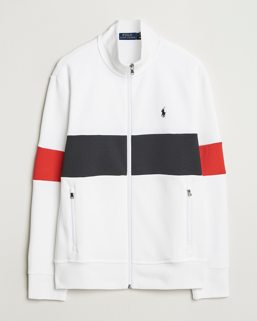 Herr | Tröjor | Polo Ralph Lauren | Striped Track Jacket Ceramic White/Multi