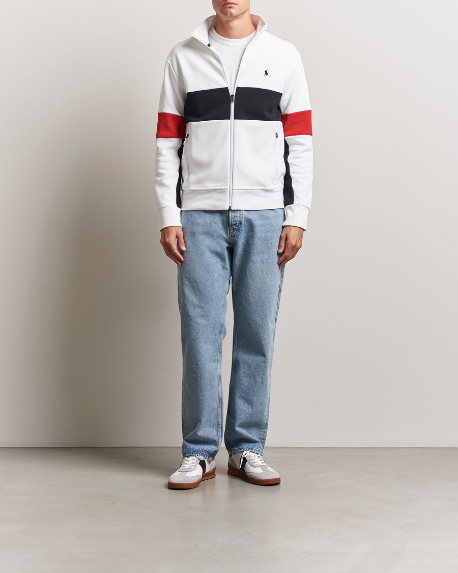 Herr | Tröjor | Polo Ralph Lauren | Striped Track Jacket Ceramic White/Multi