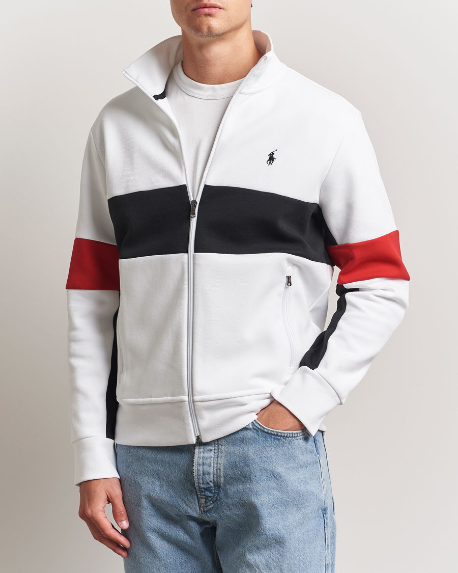 Herr | Tröjor | Polo Ralph Lauren | Striped Track Jacket Ceramic White/Multi