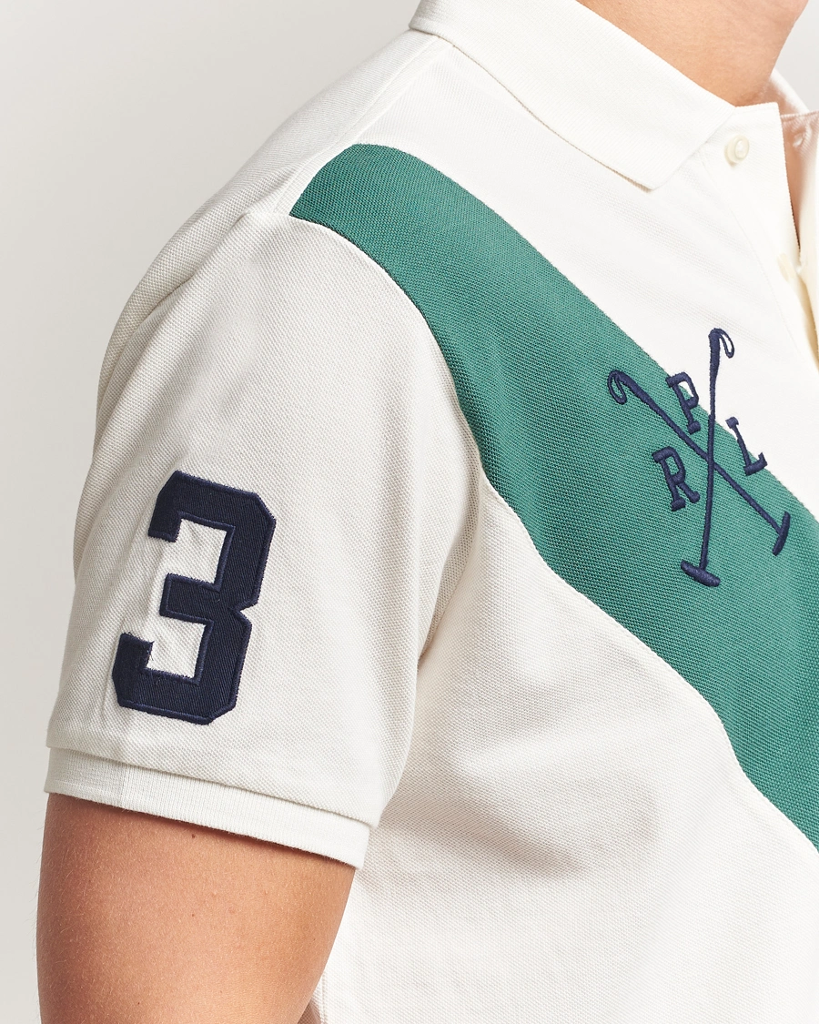 Herr | Pikéer | Polo Ralph Lauren | Custom Slim Diagonal Stripe Polo Nevis/Washed Forest