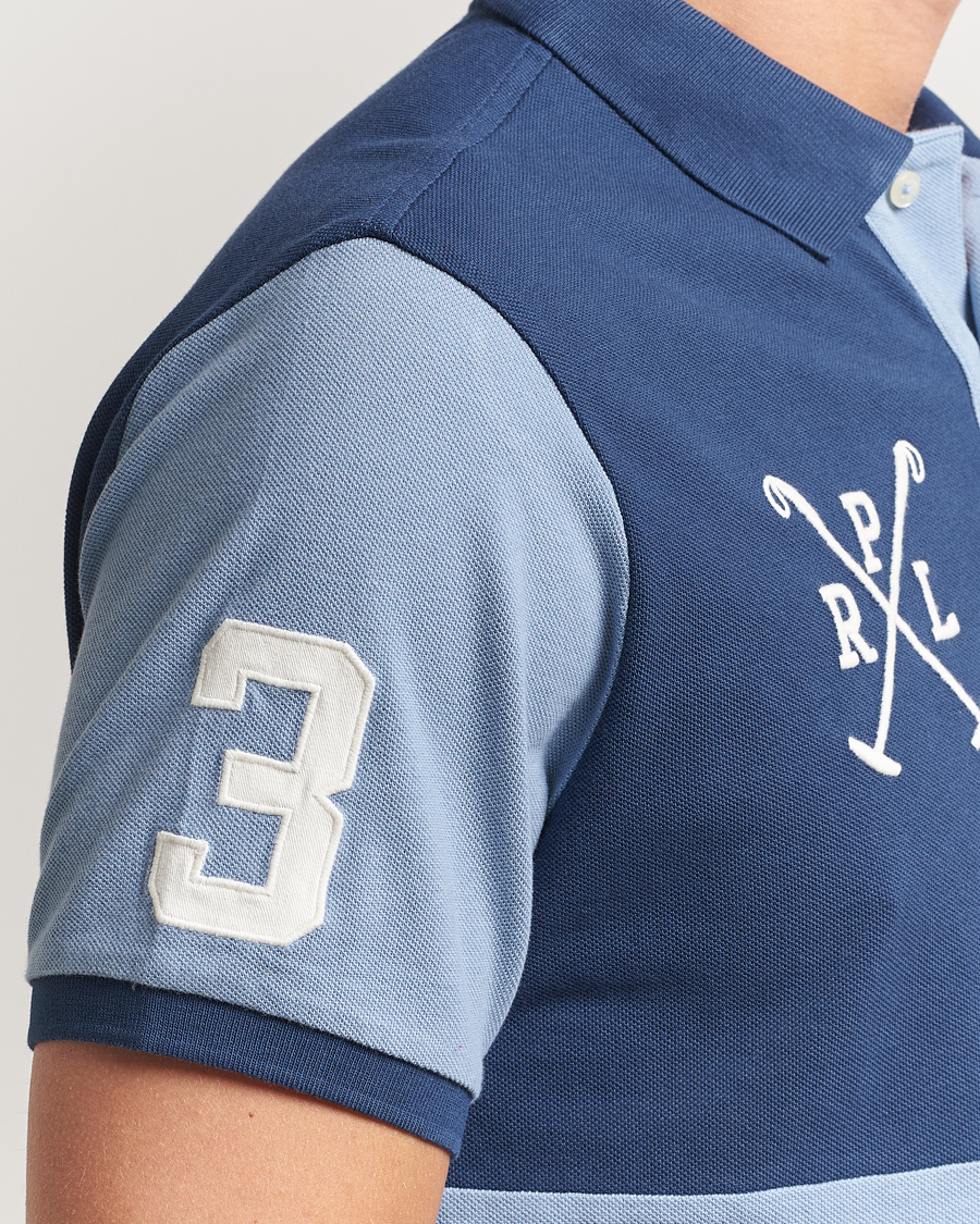 Herr | Pikéer | Polo Ralph Lauren | Custom Slim Check Polo Rustic Navy/Channel Blue