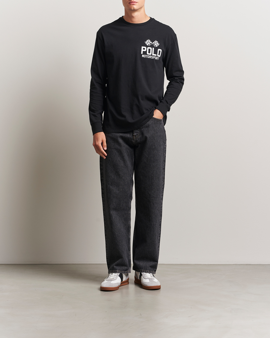 Herr | T-Shirts | Polo Ralph Lauren | RL Motorsport Long Sleeve Tee Polo Black