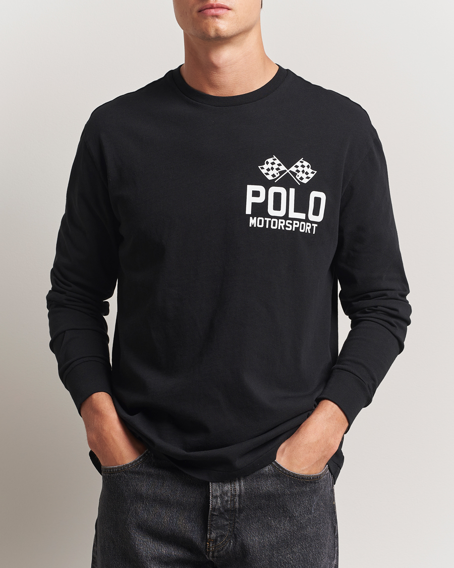 Herr | T-Shirts | Polo Ralph Lauren | RL Motorsport Long Sleeve Tee Polo Black