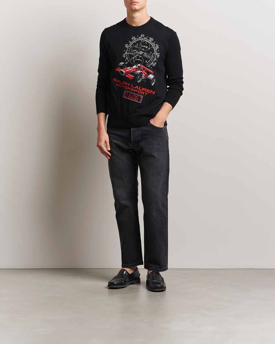 Herr | Tröjor | Polo Ralph Lauren | RL Motorsport Knitted Sweater Black Combo