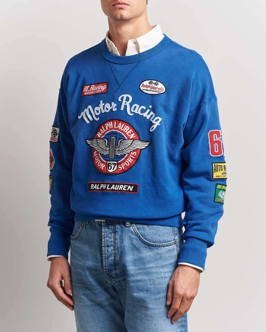 Herr | Tröjor | Polo Ralph Lauren | Vintage Fleece Motor Racing Sweatshirt Heritage Blue
