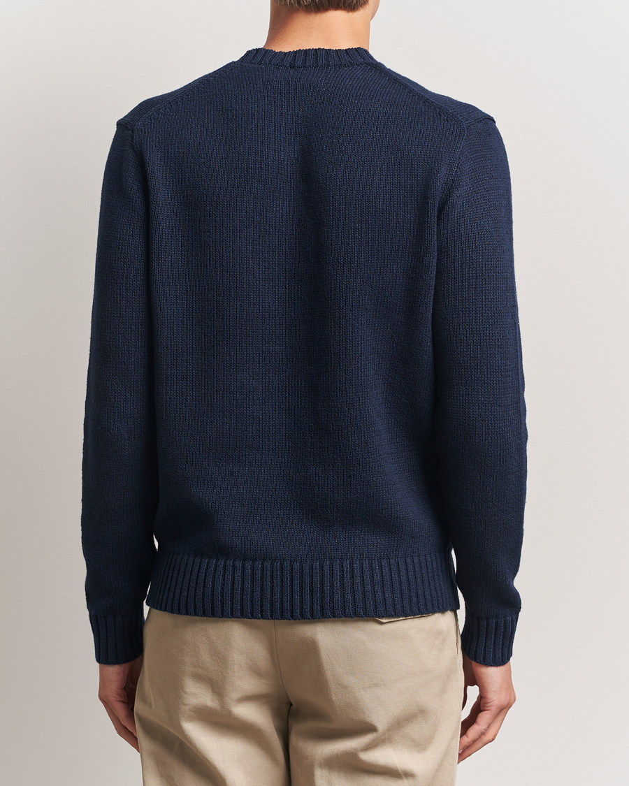 Herr | Tröjor | Polo Ralph Lauren | Linen/Cotton Bear Pullover Bear Navy
