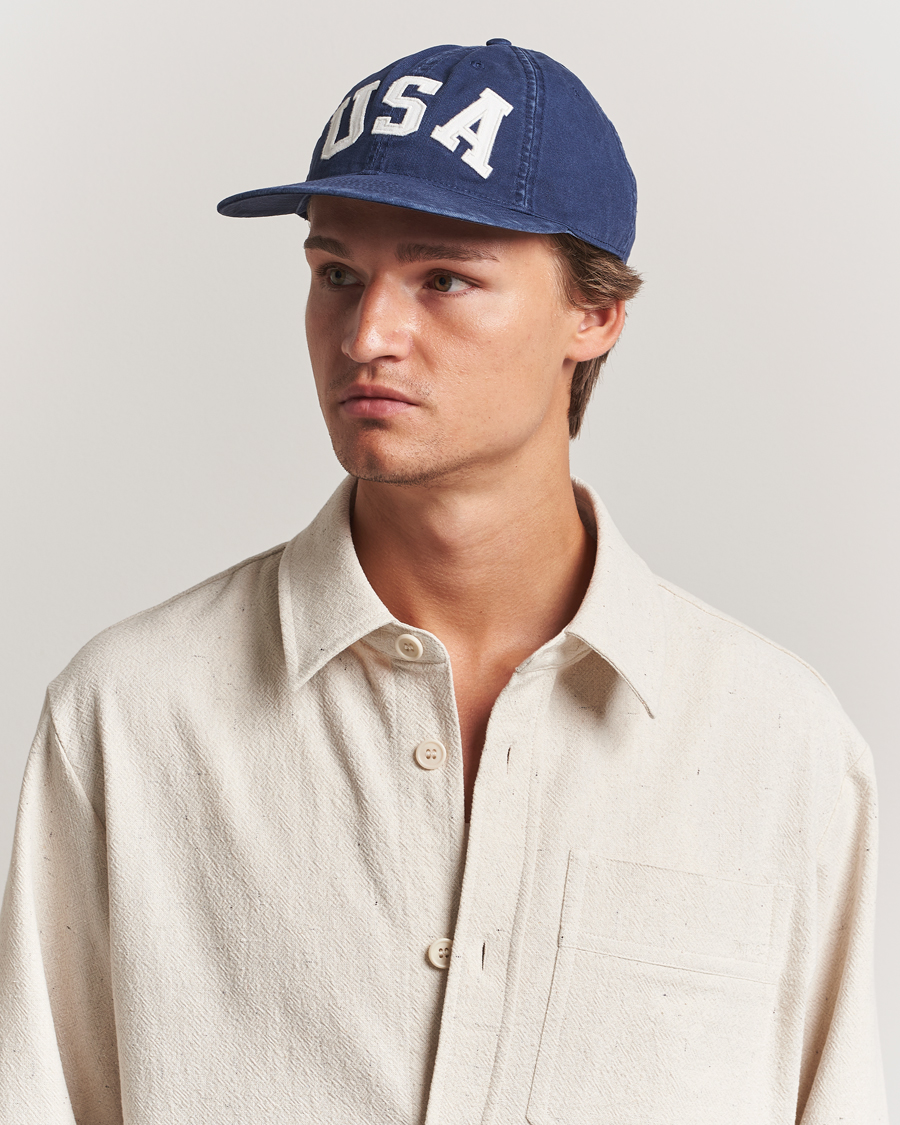 Herr | Hattar & kepsar | Polo Ralph Lauren | Cotton Twill USA Cap Newport Navy