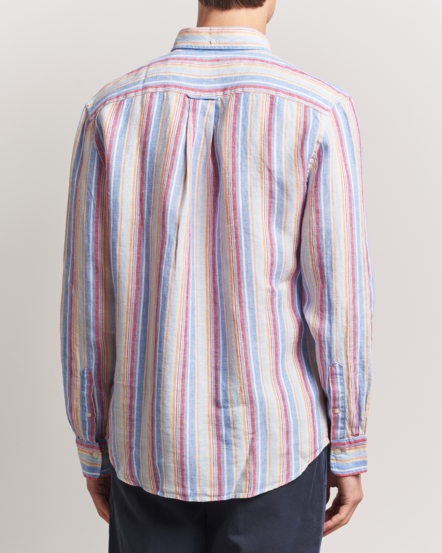 Herr | Skjortor | GANT | Regular Fit Linen Striped Shirt Multi