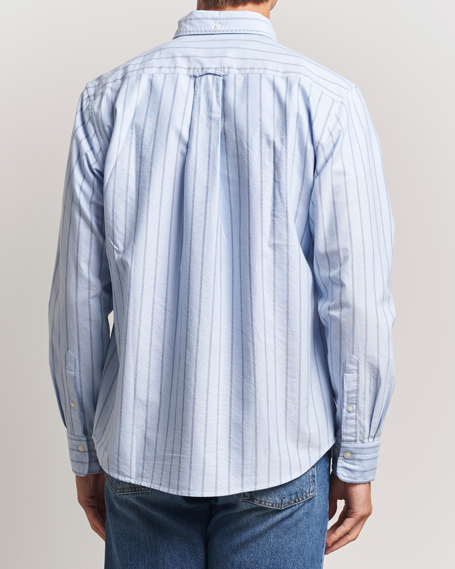 Herr | Skjortor | GANT | Regular Fit Classic Oxford Striped Shirt Light Blue