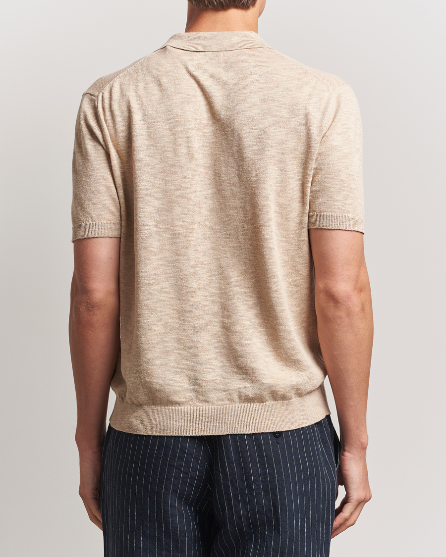 Herr | Pikéer | GANT | Linen/Cotton Open Collar Polo Dry Sand