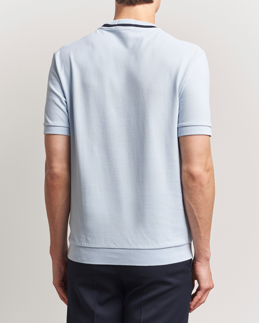 Herr | T-Shirts | Fred Perry | Pique Crew Neck T-Shirt Light Smoke