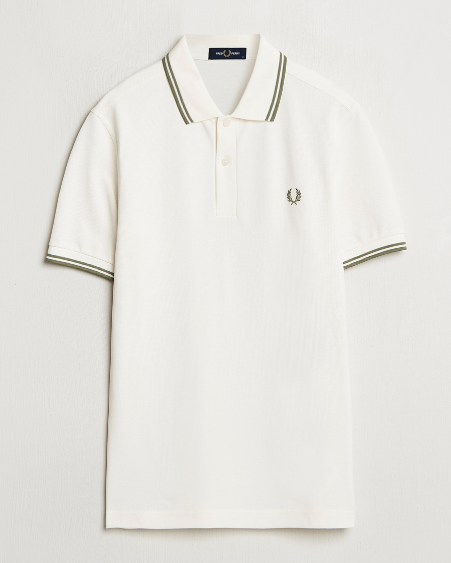 Herr | Pikéer | Fred Perry | Twin Tipped Polo Shirt Light Ecru