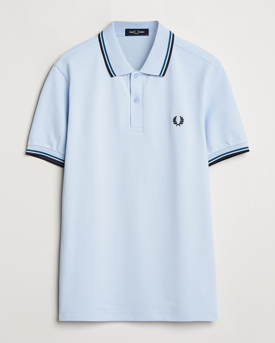 Herr | Pikéer | Fred Perry | Twin Tipped Polo Shirt Light Smoke