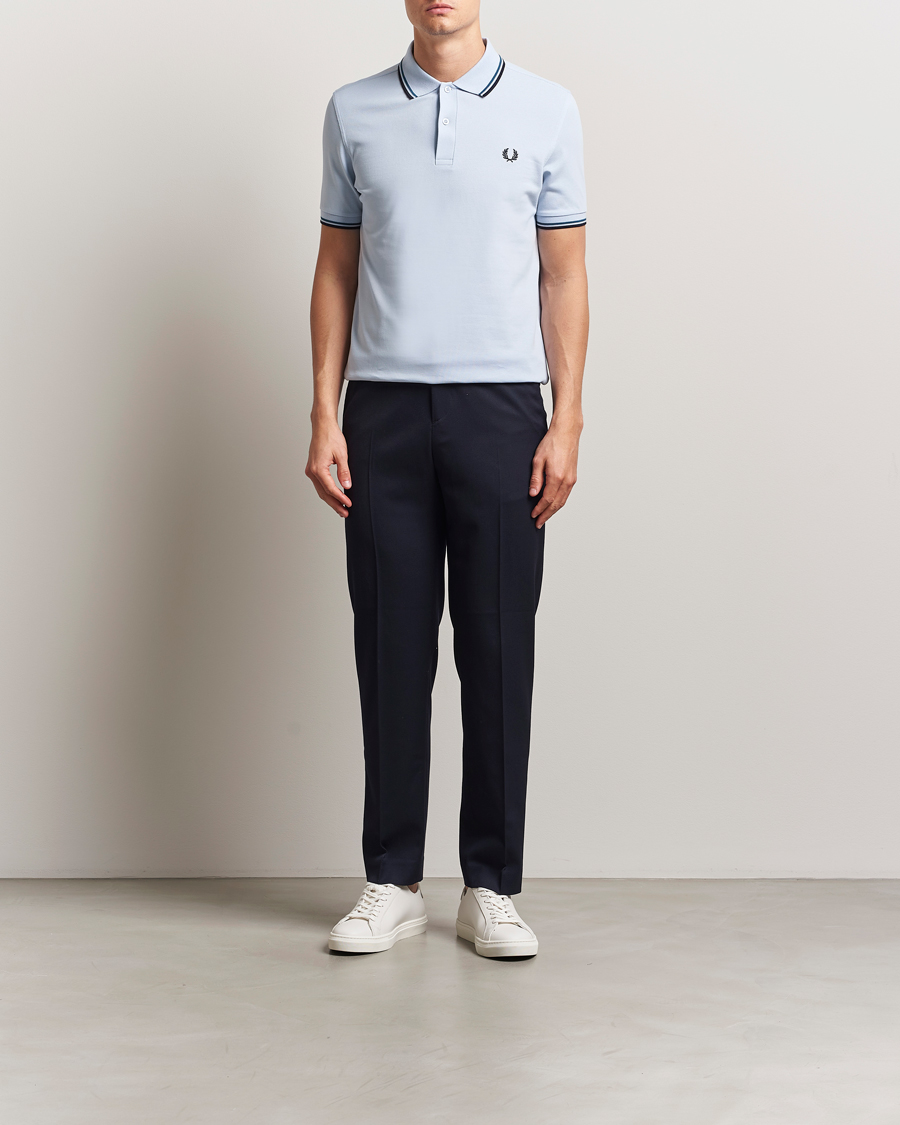 Herr | Pikéer | Fred Perry | Twin Tipped Polo Shirt Light Smoke