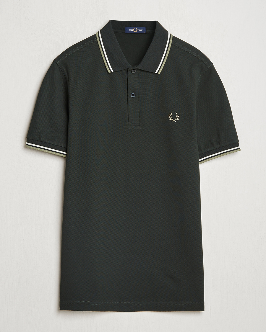 Herr | Pikéer | Fred Perry | Twin Tipped Polo Shirt Night Green