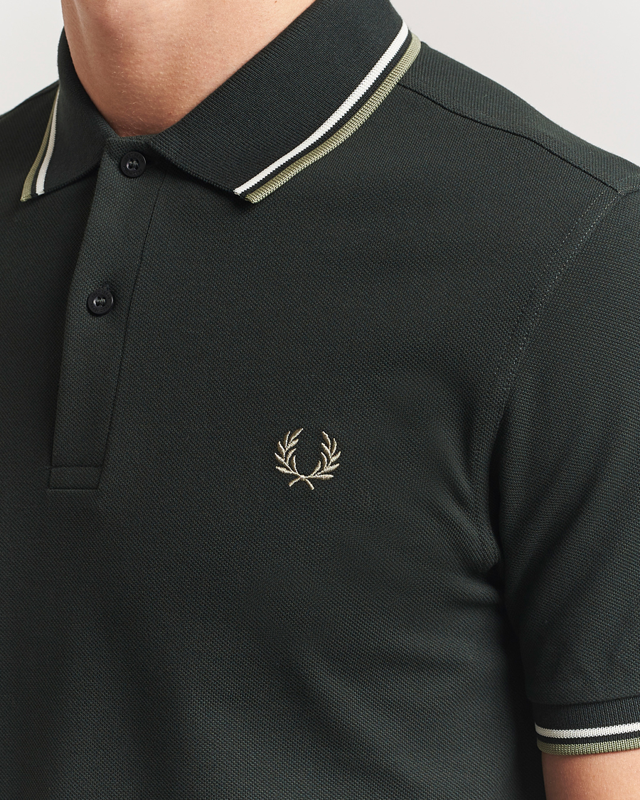 Herr | Pikéer | Fred Perry | Twin Tipped Polo Shirt Night Green