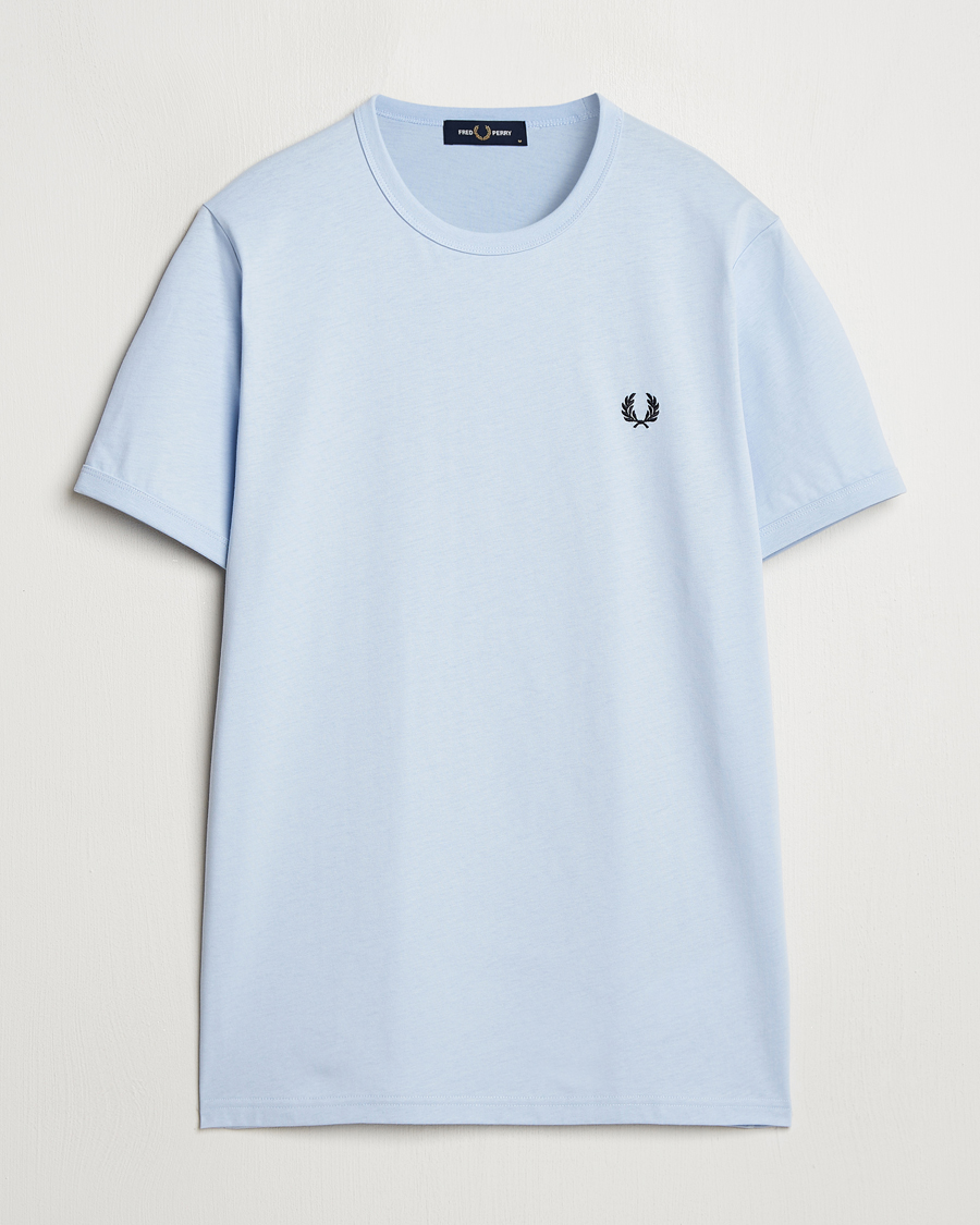 Herr | T-Shirts | Fred Perry | Ringer T-Shirt Light Smoke
