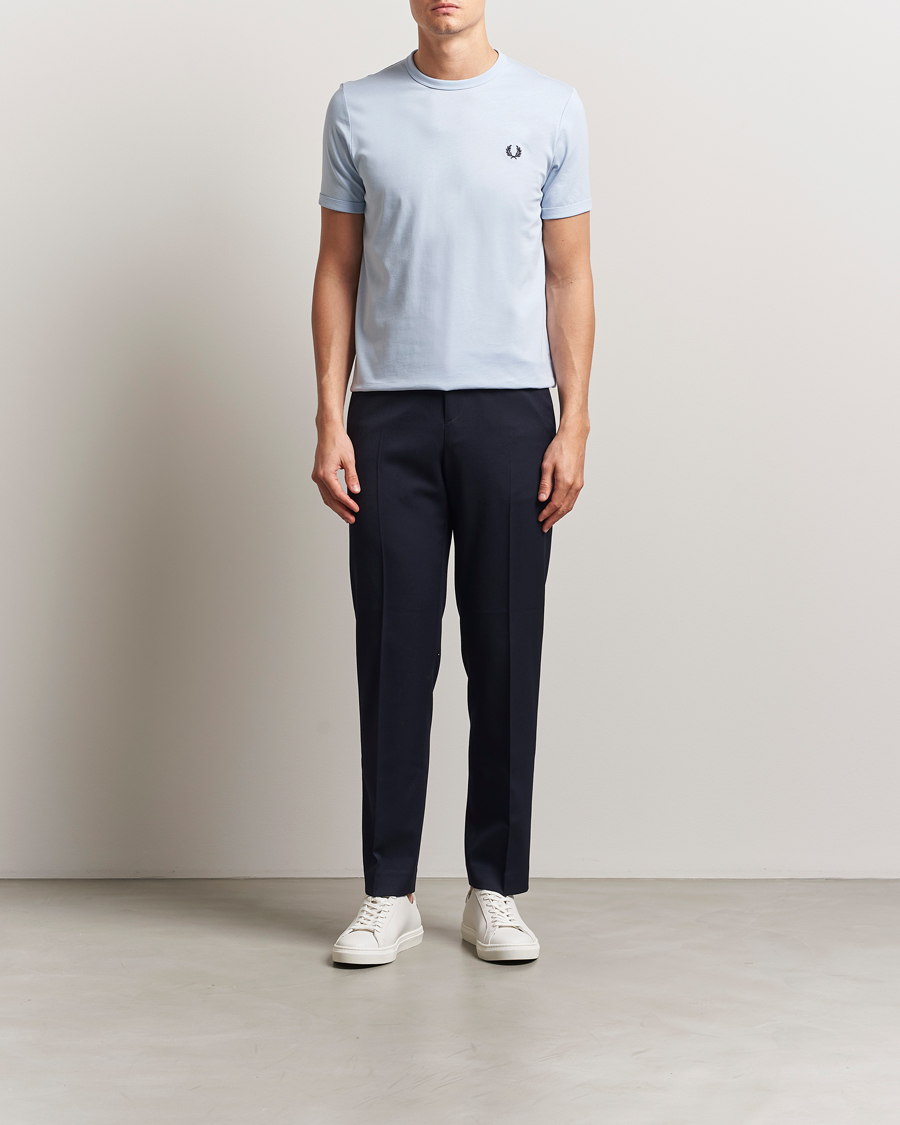 Herr | T-Shirts | Fred Perry | Ringer T-Shirt Light Smoke