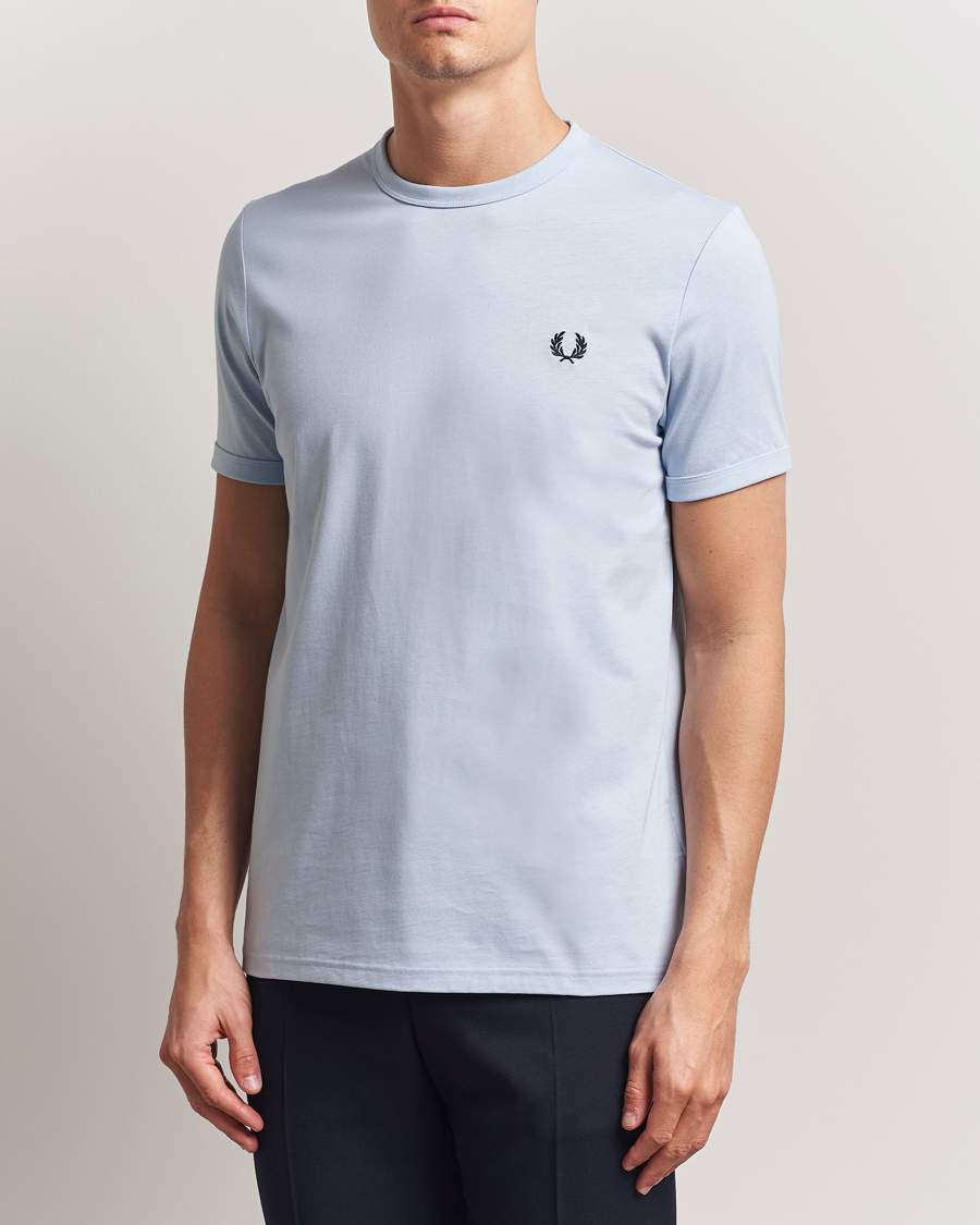 Herr | T-Shirts | Fred Perry | Ringer T-Shirt Light Smoke