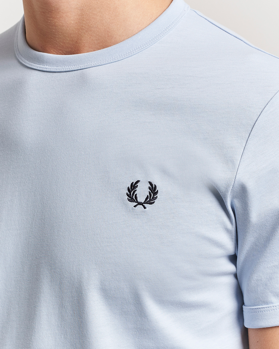 Herr | T-Shirts | Fred Perry | Ringer T-Shirt Light Smoke