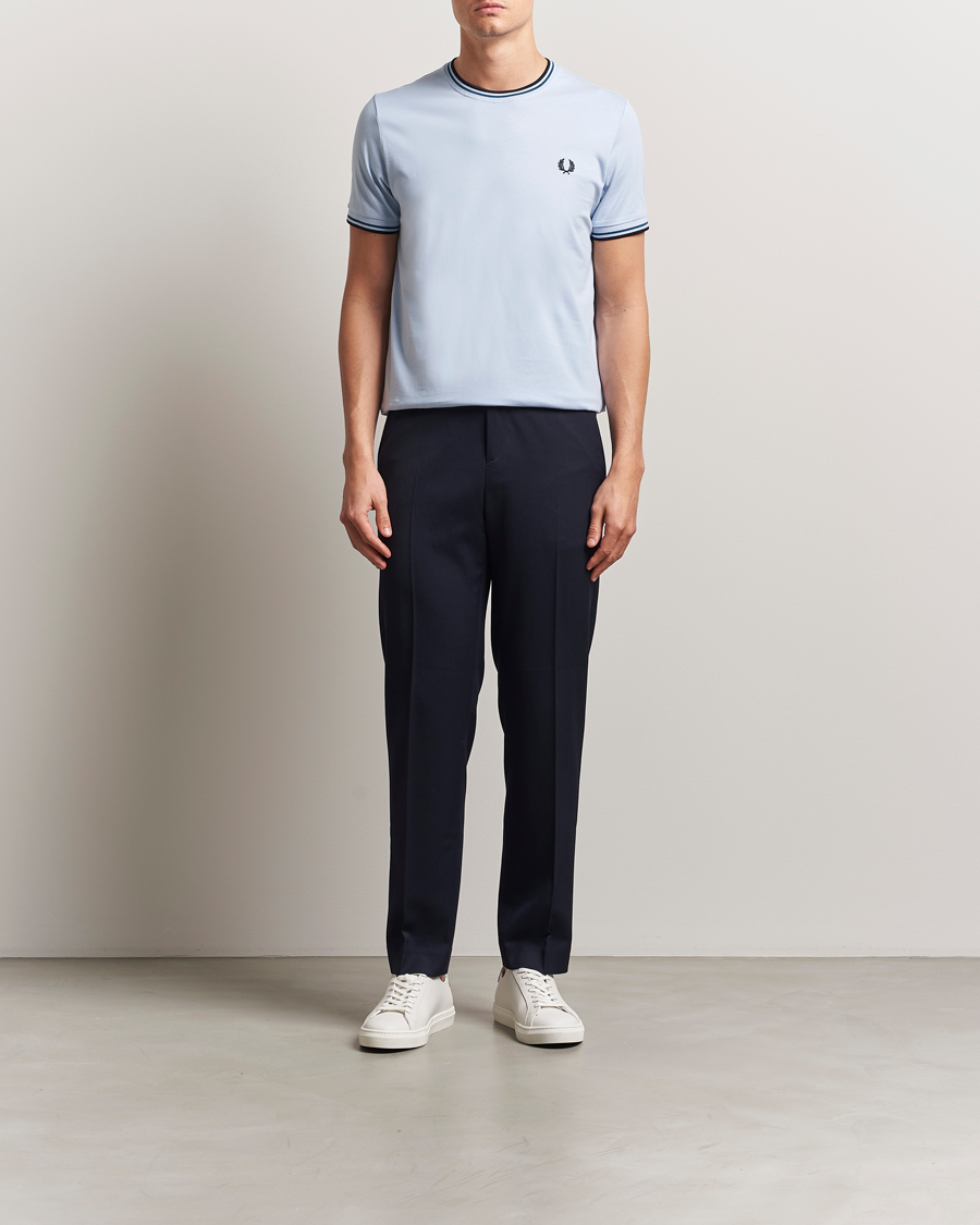 Herr | T-Shirts | Fred Perry | Twin Tipped T-Shirt Light Smoke