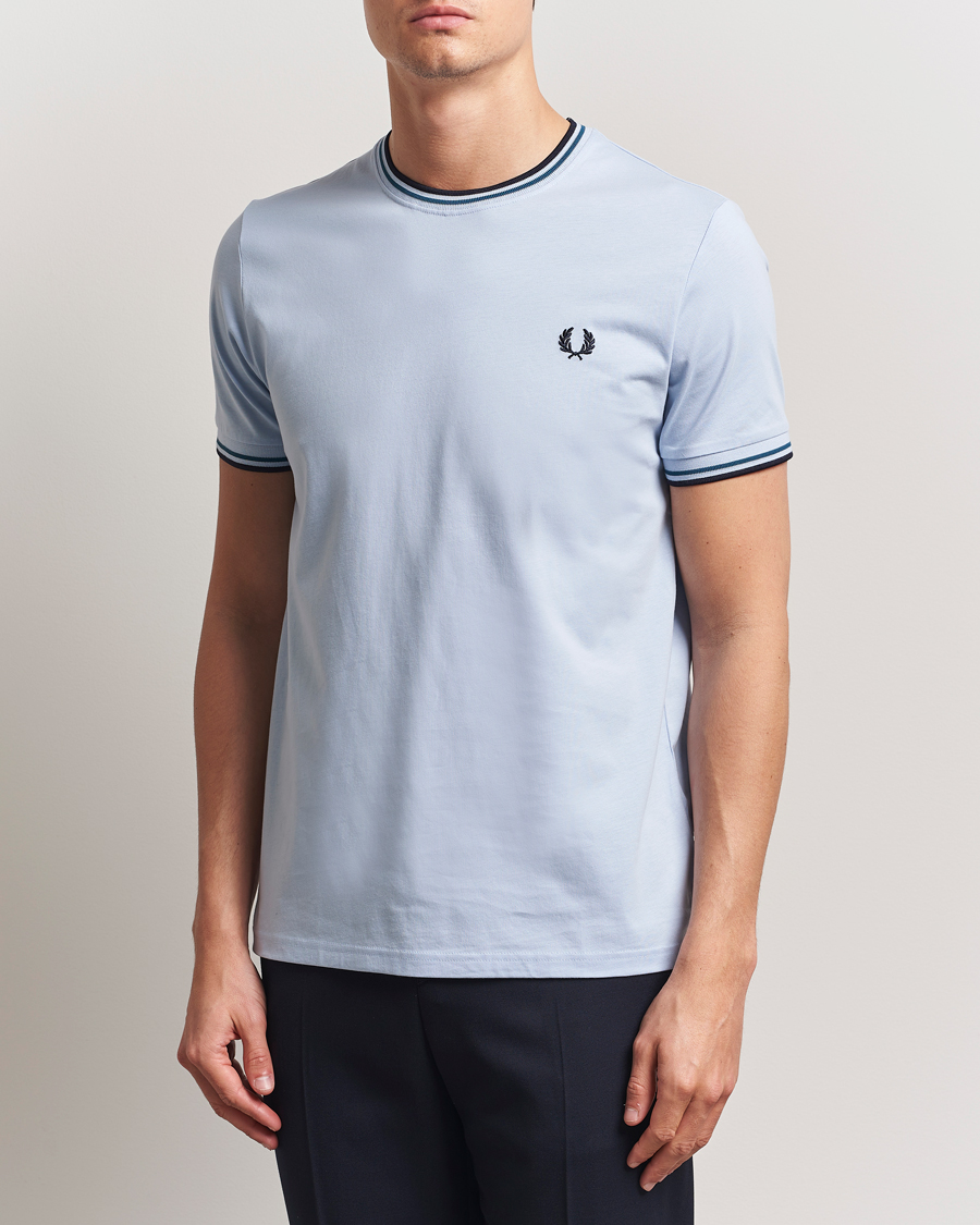 Herr | T-Shirts | Fred Perry | Twin Tipped T-Shirt Light Smoke