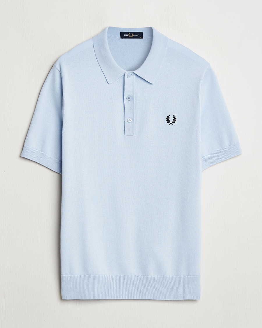 Herr | Pikéer | Fred Perry | Cotton Knitted Polo Light Smoke