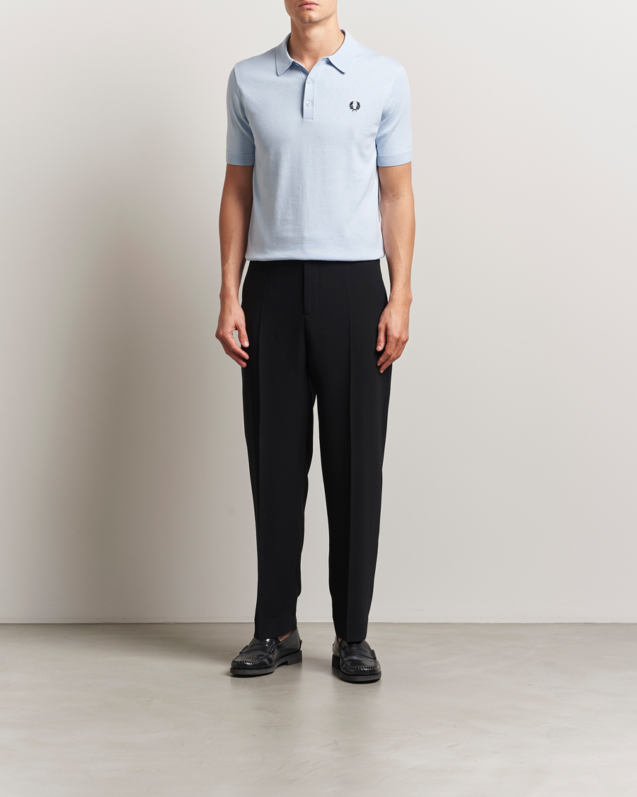 Herr | Pikéer | Fred Perry | Cotton Knitted Polo Light Smoke