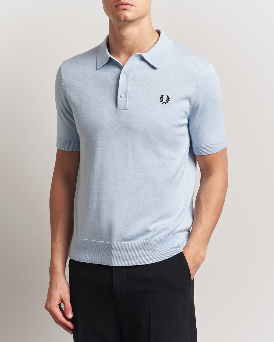 Herr | Pikéer | Fred Perry | Cotton Knitted Polo Light Smoke