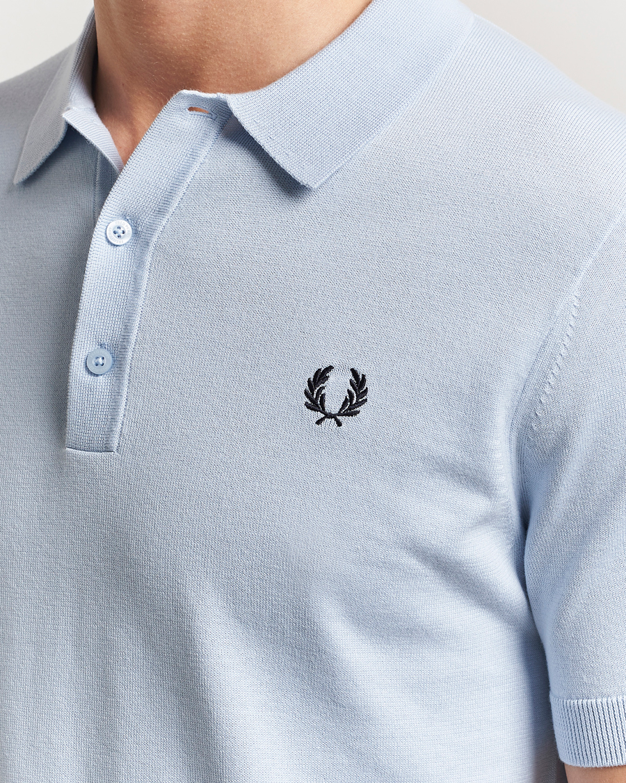 Herr | Pikéer | Fred Perry | Cotton Knitted Polo Light Smoke