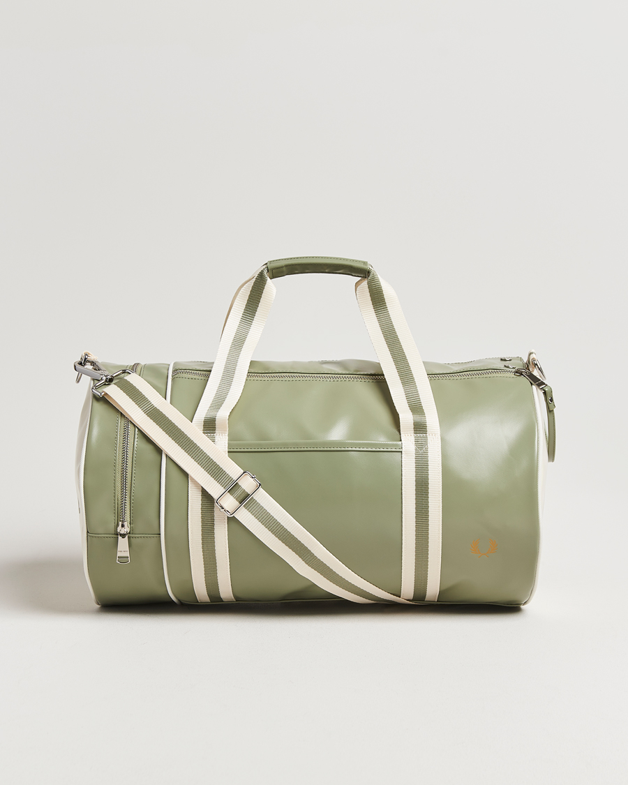 Herr | Väskor | Fred Perry | Classic Barrel Bag Olive Mint/White