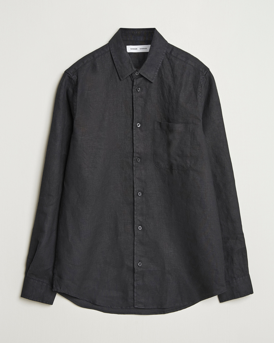 Herr | Skjortor | Samsøe Samsøe | Liam Linen Shirt Black