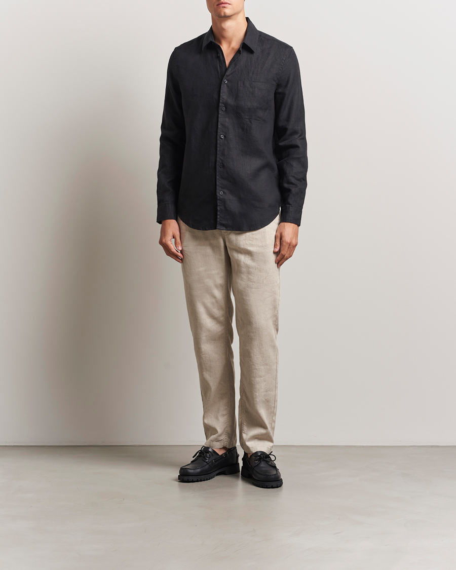 Herr | Skjortor | Samsøe Samsøe | Liam Linen Shirt Black