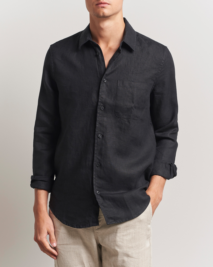 Herr | Skjortor | Samsøe Samsøe | Liam Linen Shirt Black
