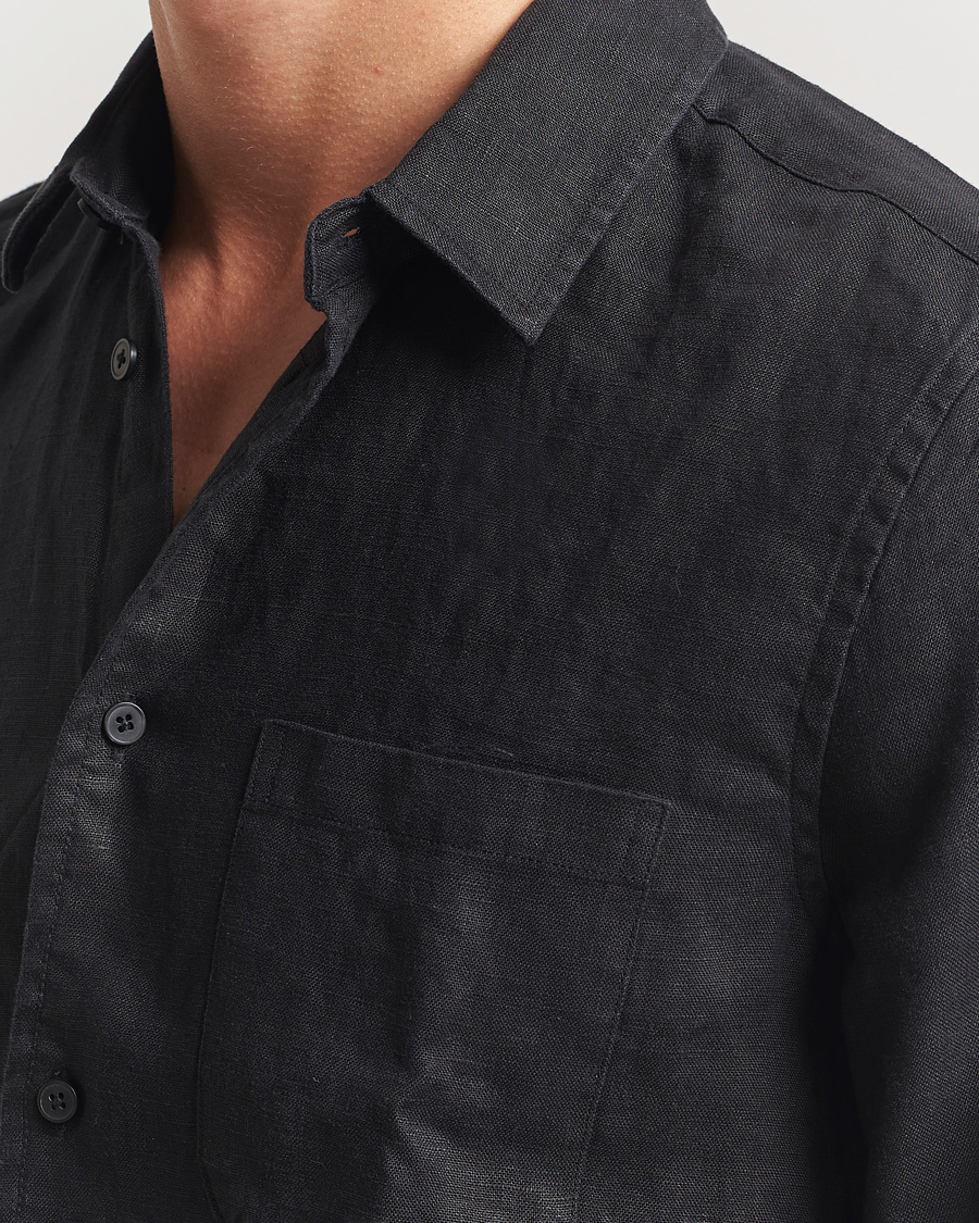 Herr | Skjortor | Samsøe Samsøe | Liam Linen Shirt Black