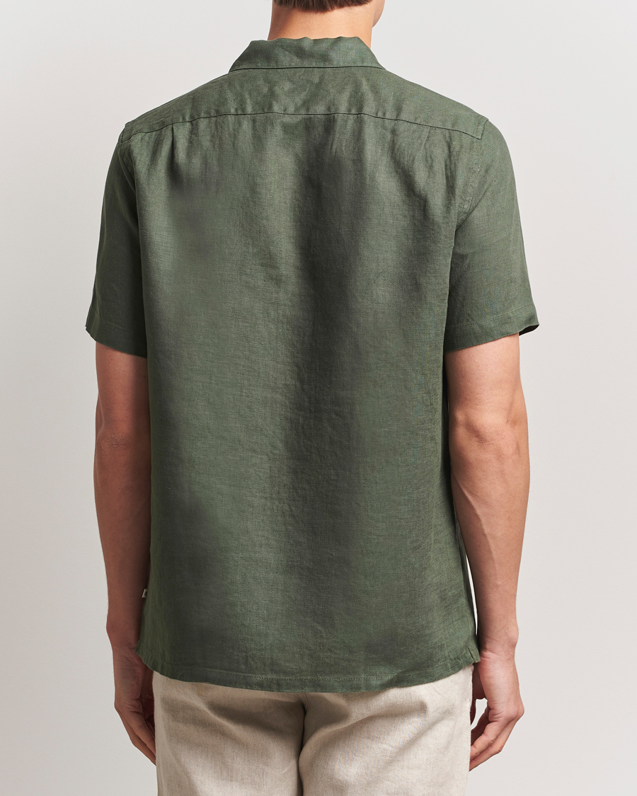 Herr | Skjortor | Samsøe Samsøe | Avan Linen Short Sleeve Shirt Climbing Ivy