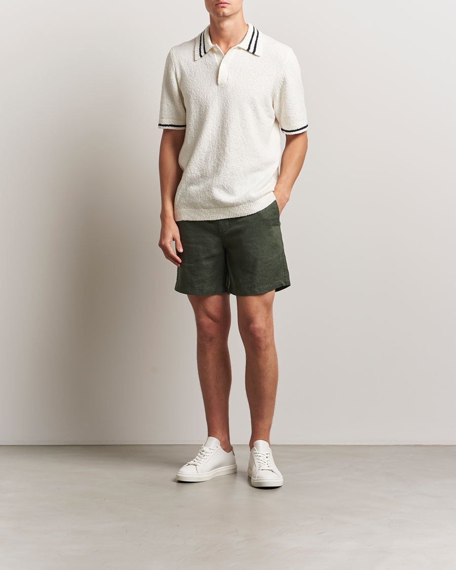 Herr | Shorts | Samsøe Samsøe | Jabari Linen Drawstring Shorts Climbing Ivy