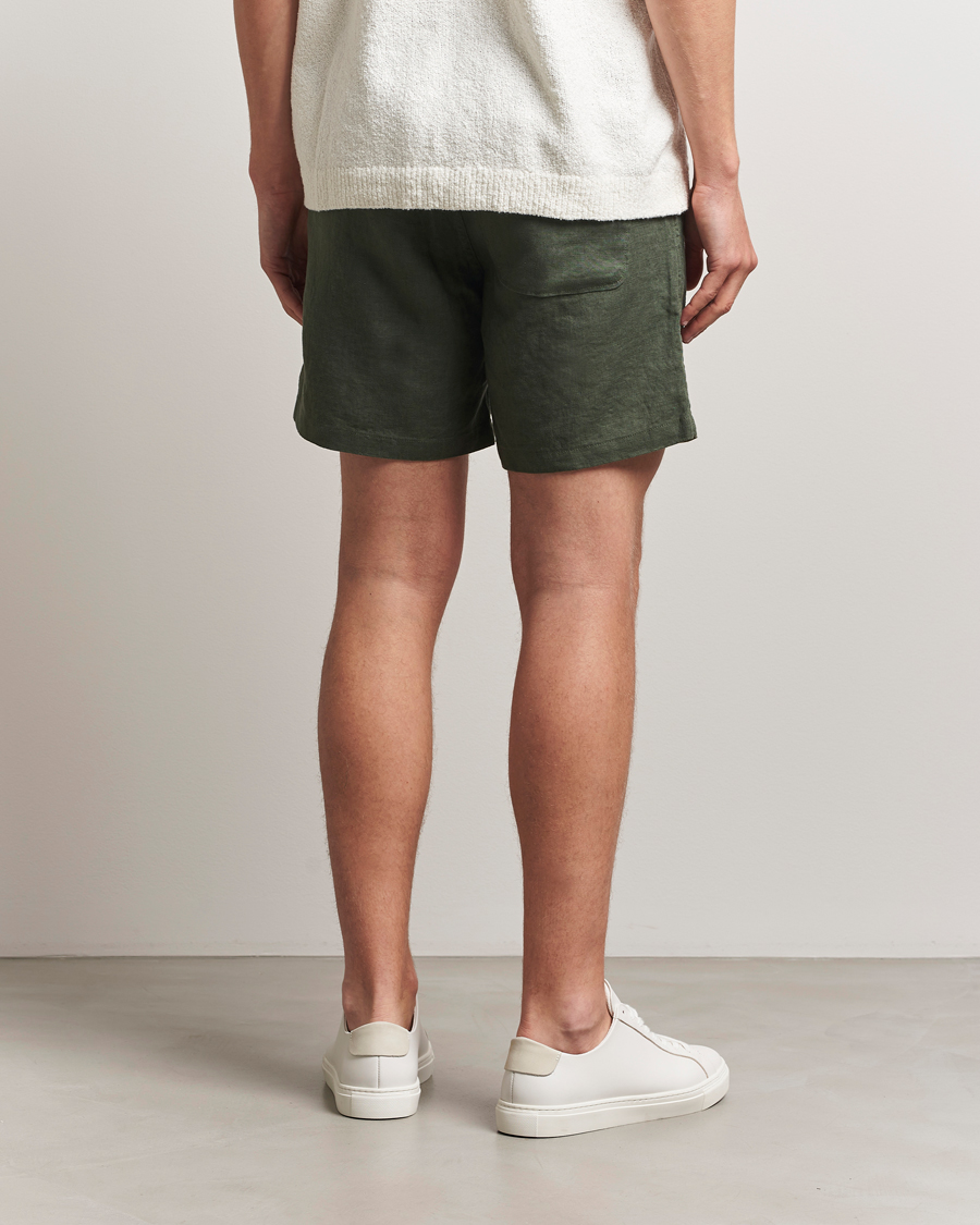 Herr | Shorts | Samsøe Samsøe | Jabari Linen Drawstring Shorts Climbing Ivy