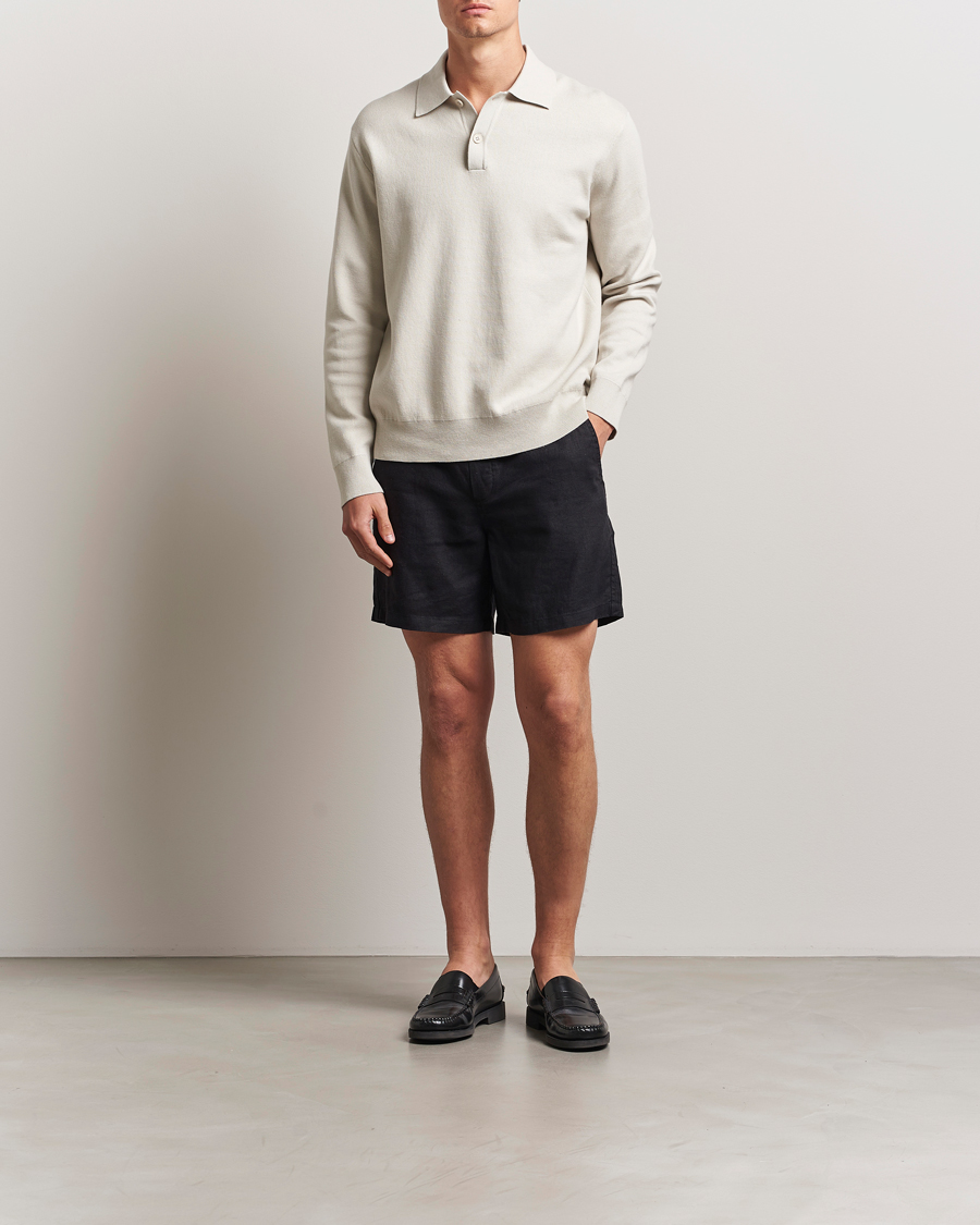 Herr | Shorts | Samsøe Samsøe | Jabari Linen Drawstring Shorts Black