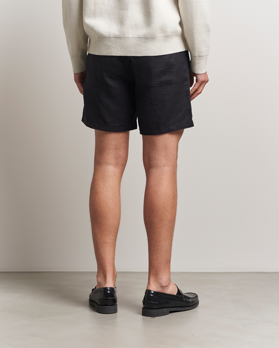 Herr | Shorts | Samsøe Samsøe | Jabari Linen Drawstring Shorts Black