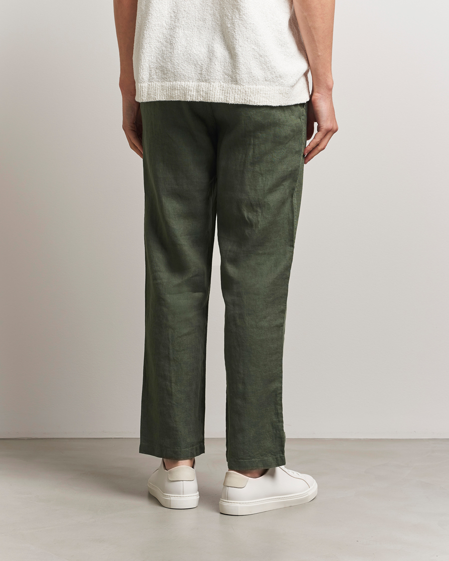 Herr | Byxor | Samsøe Samsøe | Jabari Linen Drawstring Trousers Climbing Ivy