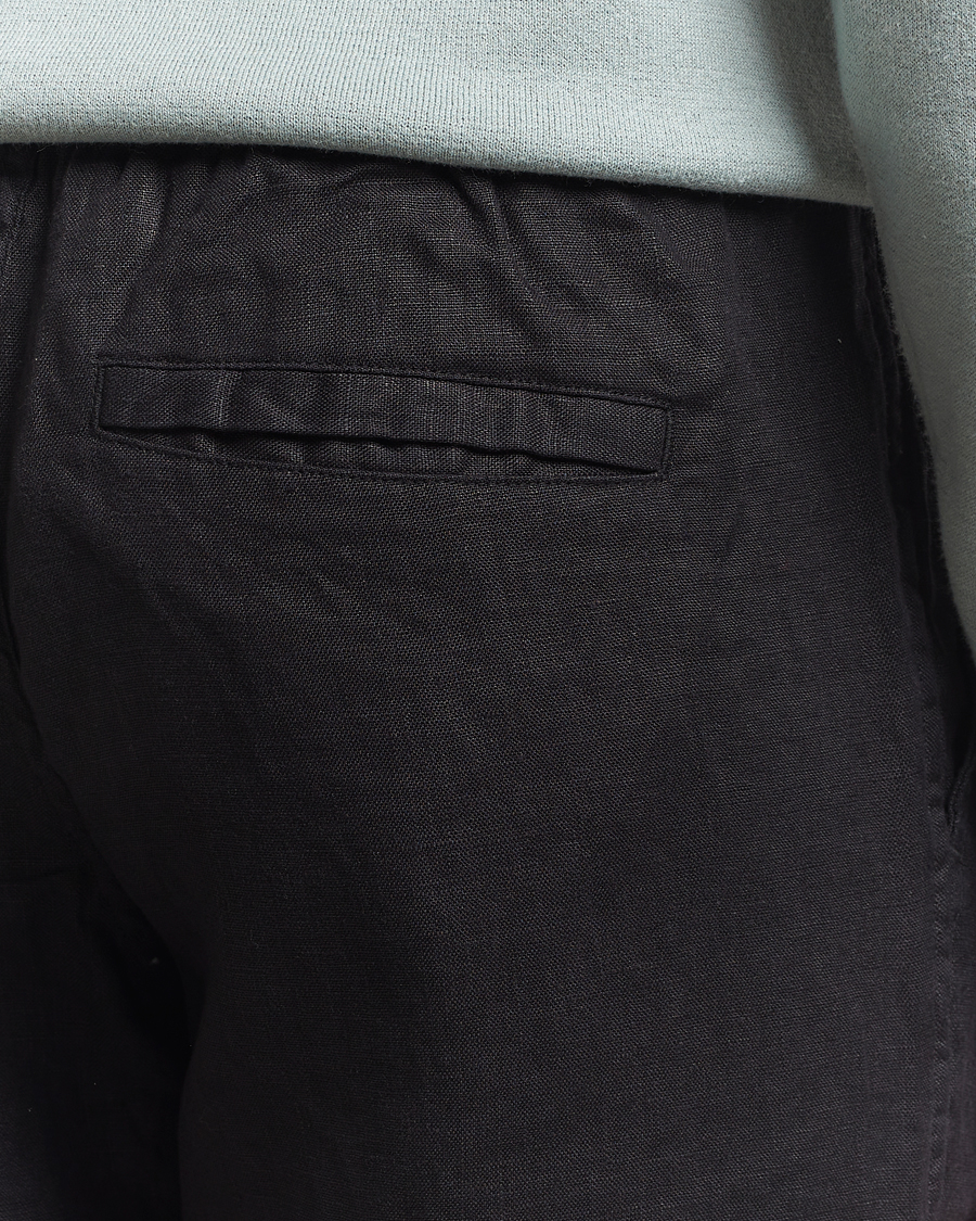 Herr | Byxor | Samsøe Samsøe | Jabari Linen Drawstring Trousers Black