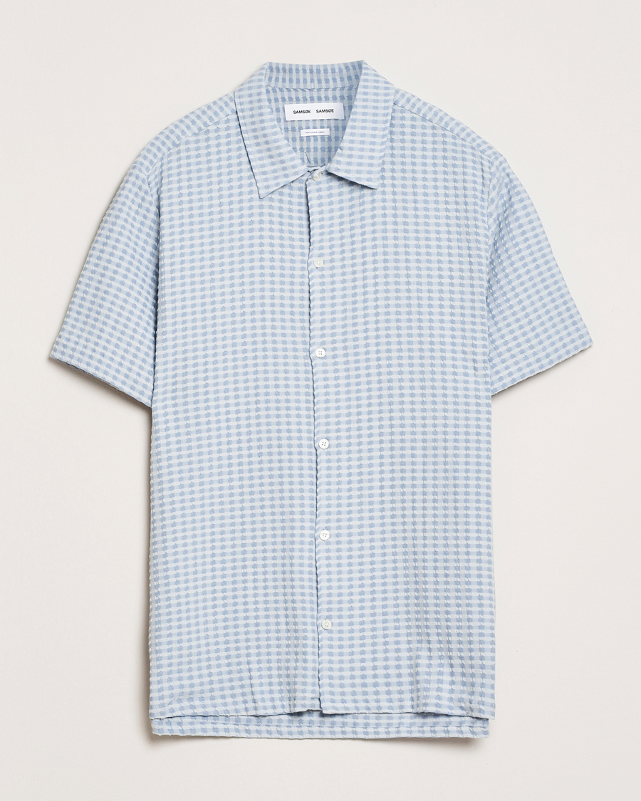 Herr | Skjortor | Samsøe Samsøe | Avan Structured Short Sleeve Shirt Gray Dawn