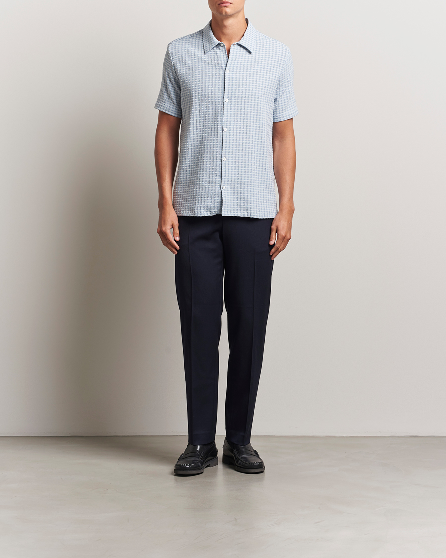 Herr | Skjortor | Samsøe Samsøe | Avan Structured Short Sleeve Shirt Gray Dawn